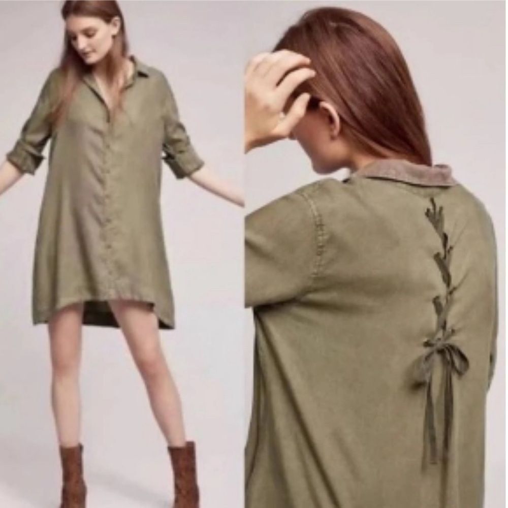 Anthropologie Cloth & Stone Farryn Button Up Shirt Dress - Picture 9 of 10